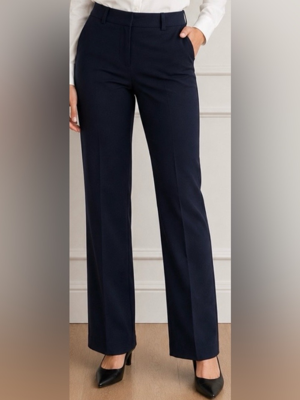 BR Martin Fit Navy Blue Career Dress Pants Women’s 10P Trouser Workwear Office